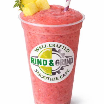 Pineapple Chunk with Strawberry Smoothie