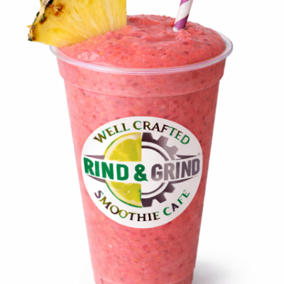 Pineapple whole with Strawberry Smoothie